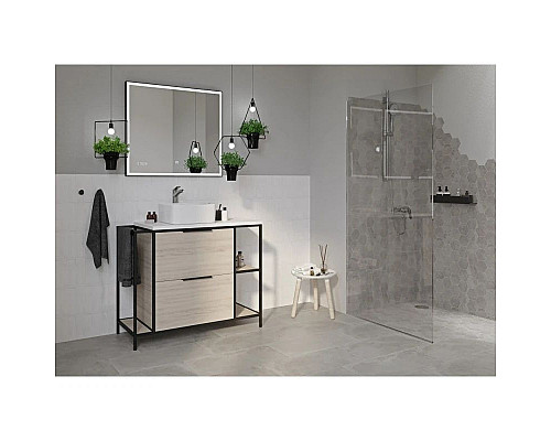 Купить Тумба дуб/черный 100,2 см Cersanit Bosquet A63013 в магазине сантехники Santeh-Crystal.ru