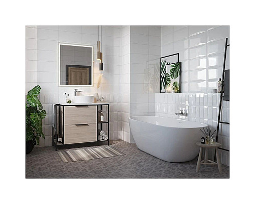 Купить Тумба дуб/черный 100,2 см Cersanit Bosquet A63013 в магазине сантехники Santeh-Crystal.ru