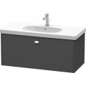 Тумба графит матовый 102 см Duravit Brioso BR404701049