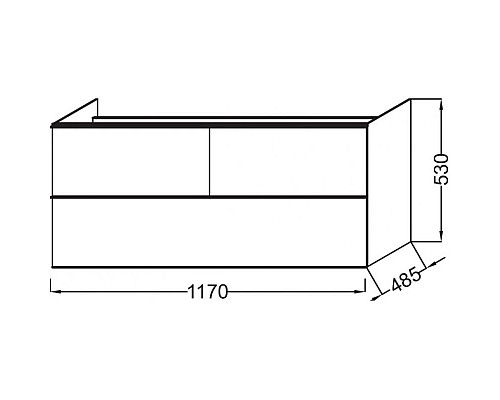 Приобрести Тумба серый дуб 117 см Jacob Delafon Odeon Up EB892-E71 в магазине сантехники Santeh-Crystal.ru