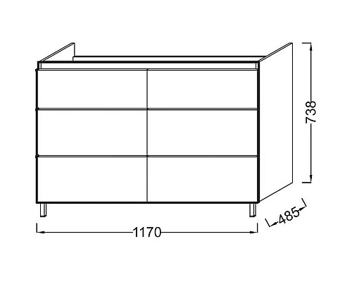 Купить Тумба квебекский дуб 117 см Jacob Delafon Odeon Up EB995-E10 в магазине сантехники Santeh-Crystal.ru