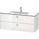 Приобрести Тумба белый глянец 122 см Duravit Brioso BR410401022 в магазине сантехники Santeh-Crystal.ru