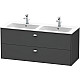 Купить Тумба графит матовый 129 см Duravit Brioso BR410501049 в магазине сантехники Santeh-Crystal.ru