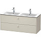 Купить Тумба тауп матовый 129 см Duravit Brioso BR410509191 в магазине сантехники Santeh-Crystal.ru