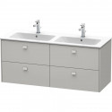 Тумба бетонно-серый матовый 129 см Duravit Brioso BR410600707