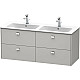 Купить Тумба бетонно-серый матовый 129 см Duravit Brioso BR410601007 в магазине сантехники Santeh-Crystal.ru