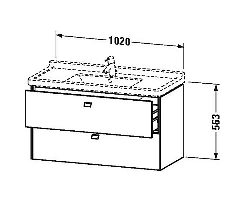 Заказать Тумба лен 102 см Duravit Brioso BR414301075 в магазине сантехники Santeh-Crystal.ru