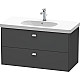 Купить Тумба графит матовый 102 см Duravit Brioso BR414701049 в магазине сантехники Santeh-Crystal.ru