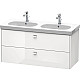 Приобрести Тумба белый глянец 117 см Duravit Brioso BR414801022 в магазине сантехники Santeh-Crystal.ru