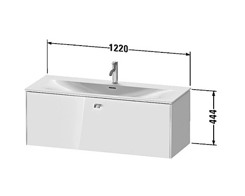 Купить Тумба белый глянец 122 см Duravit Brioso BR421401022 в магазине сантехники Santeh-Crystal.ru