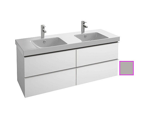 Приобрести Тумба серый титан глянец 136,6 см Jacob Delafon Odeon Up EB997-N21 в магазине сантехники Santeh-Crystal.ru