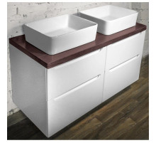 Тумба белый глянец 120 см Jorno Wood Wood.01.60/P/W + Wood.01.60/P/W + Wood.06.120/DW