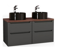 Тумба серый матовый 120 см Jorno Wood Wood.01.60/P/GR + Wood.01.60/P/GR + Wood.06.120/DW