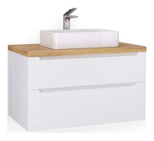 Тумба белый глянец 100 см Jorno Wood Wood.01.100/P/W + Wood.06.100/LW