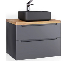Тумба серый матовый 100 см Jorno Wood Wood.01.100/P/GR + Wood.06.100/LW