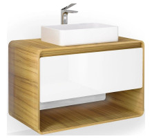 Тумба белый/дуб 100 см Jorno Ronda Ron.01.100/P/D-W