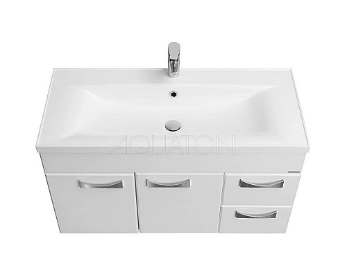 Купить Тумба с раковиной белый глянец 100,2 см Акватон Диор 1A1677K2DR010 в магазине сантехники Santeh-Crystal.ru