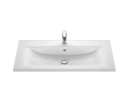 Купить Тумба с раковиной белый глянец 100,2 см Акватон Диор 1A1677K2DR010 в магазине сантехники Santeh-Crystal.ru