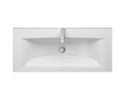 Купить Тумба с раковиной белый глянец 100,2 см Акватон Диор 1A1677K2DR010 в магазине сантехники Santeh-Crystal.ru