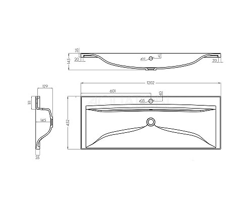 Приобрести Тумба с раковиной белый глянец 120,2 см Акватон Диор 1A1106K2DR010 в магазине сантехники Santeh-Crystal.ru