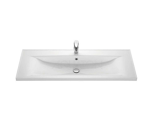 Приобрести Тумба с раковиной белый глянец 120,2 см Акватон Диор 1A1106K2DR010 в магазине сантехники Santeh-Crystal.ru
