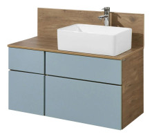 Тумба с раковиной дуб рустикальный/фьорд 100 см Акватон Мишель 1A2569K3MIX30