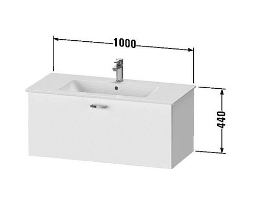 Купить Тумба графит матовый 100 см Duravit XBase XB603204949 в магазине сантехники Santeh-Crystal.ru