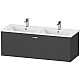 Купить Тумба графит матовый 127,5 см Duravit XBase XB603404949 в магазине сантехники Santeh-Crystal.ru