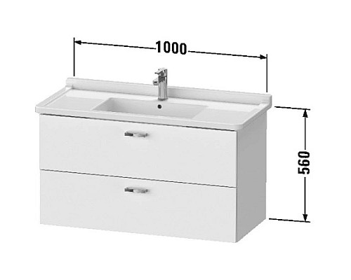 Приобрести Тумба каштан 100 см Duravit XBase XB618705353 в магазине сантехники Santeh-Crystal.ru