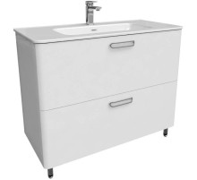 Тумба с раковиной белый глянец 100 см IDDIS Brick BRI10WFi95K