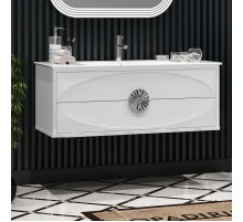 Тумба с раковиной белый глянец/хром 121 см Opadiris Ибица