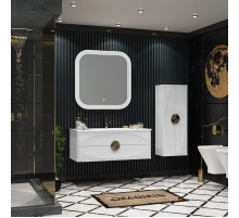 Комплект мебели белый глянец/золото 121 см Opadiris Ибица