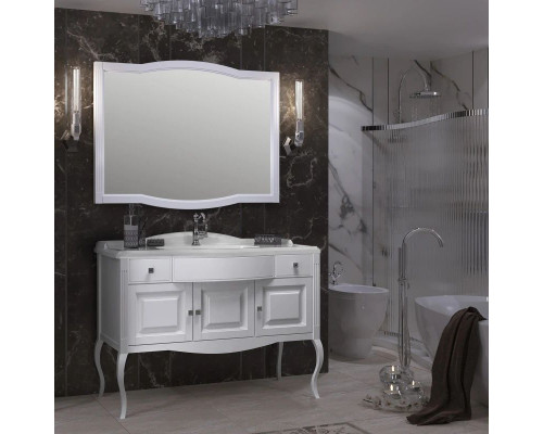 Заказать Тумба с раковиной белый матовый 120 см Opadiris Лаура в магазине сантехники Santeh-Crystal.ru