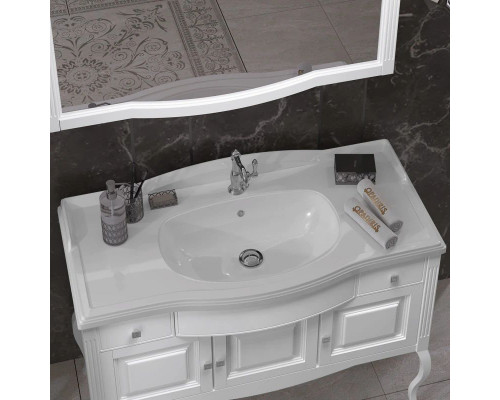 Приобрести Комплект мебели белый матовый 120 см Opadiris Лаура в магазине сантехники Santeh-Crystal.ru