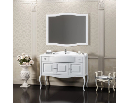 Приобрести Комплект мебели белый матовый 120 см Opadiris Лаура в магазине сантехники Santeh-Crystal.ru