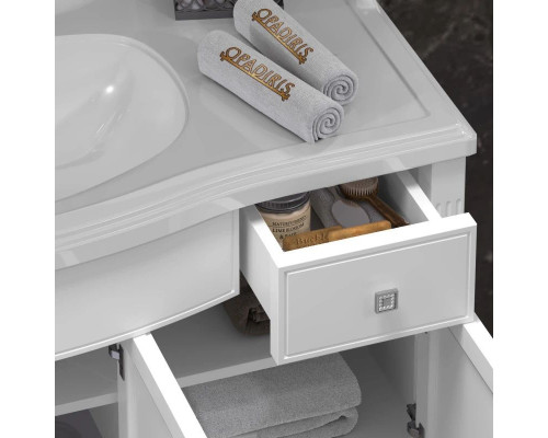 Приобрести Комплект мебели белый матовый 120 см Opadiris Лаура в магазине сантехники Santeh-Crystal.ru