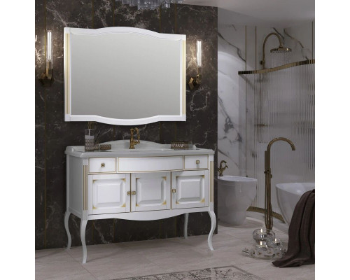 Заказать Комплект мебели белый золотая патина 120 см Opadiris Лаура в магазине сантехники Santeh-Crystal.ru