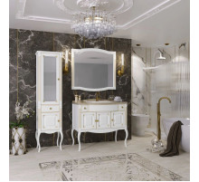 Комплект мебели белый золотая патина 100 см со столешницей Opadiris Лаура