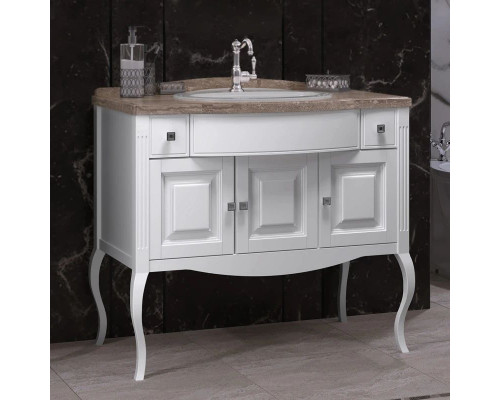 Заказать Тумба с раковиной белый матовый 100 см со столешницей Opadiris Лаура в магазине сантехники Santeh-Crystal.ru