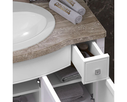 Заказать Тумба с раковиной белый матовый 100 см со столешницей Opadiris Лаура в магазине сантехники Santeh-Crystal.ru