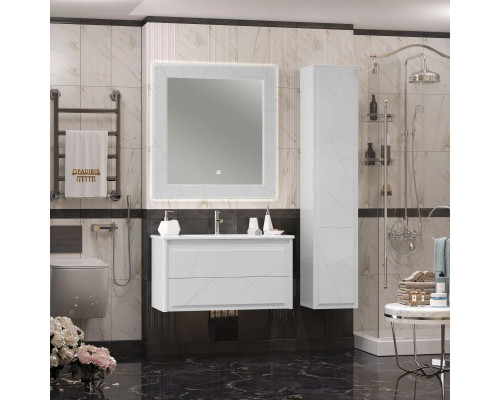 Заказать Комплект мебели белый матовый 100 см Opadiris Луиджи в магазине сантехники Santeh-Crystal.ru