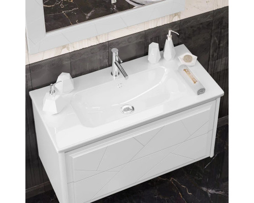 Заказать Комплект мебели белый матовый 100 см Opadiris Луиджи в магазине сантехники Santeh-Crystal.ru