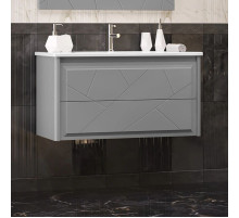 Тумба с раковиной серый матовый 100 см Opadiris Луиджи