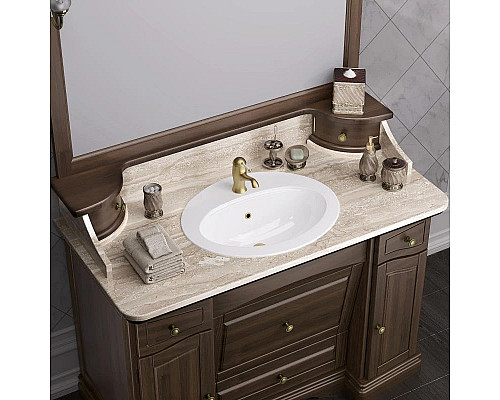 Приобрести Тумба с раковиной орех антикварный 123 см Opadiris Лучия в магазине сантехники Santeh-Crystal.ru