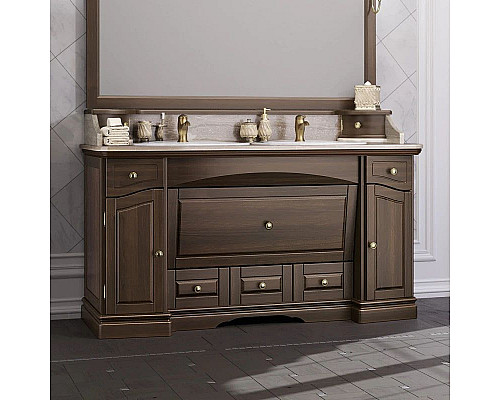 Заказать Тумба с раковиной орех антикварный 153 см Opadiris Лучия в магазине сантехники Santeh-Crystal.ru