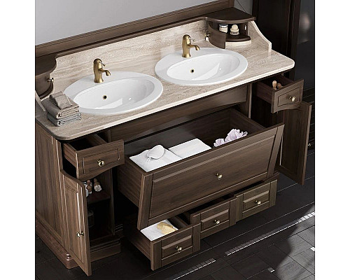 Заказать Тумба с раковиной орех антикварный 153 см Opadiris Лучия в магазине сантехники Santeh-Crystal.ru