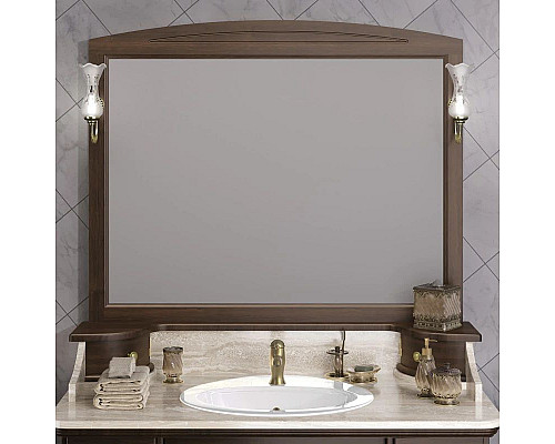 Приобрести Тумба с раковиной орех антикварный 123 см Opadiris Лучия в магазине сантехники Santeh-Crystal.ru