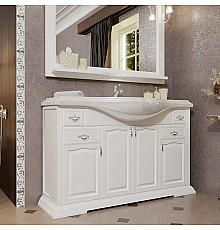 Тумба с раковиной белый матовый 121 см Opadiris Риспекто