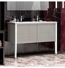 Тумба с раковиной серый/белый 121 см Opadiris Рубинно