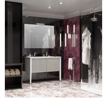 Комплект мебели серый/белый 121 см Opadiris Рубинно